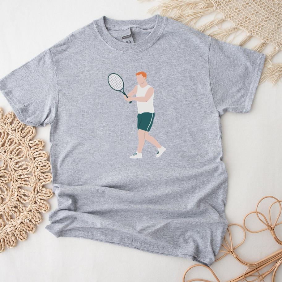 Man Playing Tennis With A Tennis Racket T-Shirt