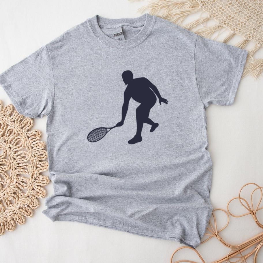 Man Tennis Player Pose Silhouette T-Shirt