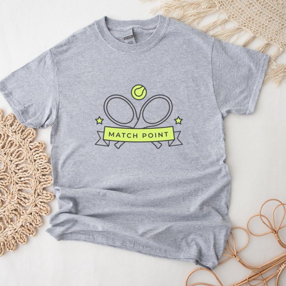 Match Point Racket Ball Star Colored Badge Sticker T-Shirt