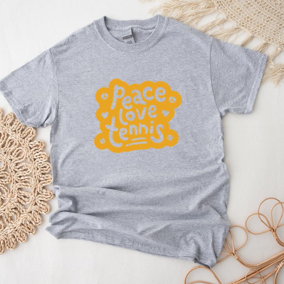 Peace Love Tennis Sticker T-Shirt
