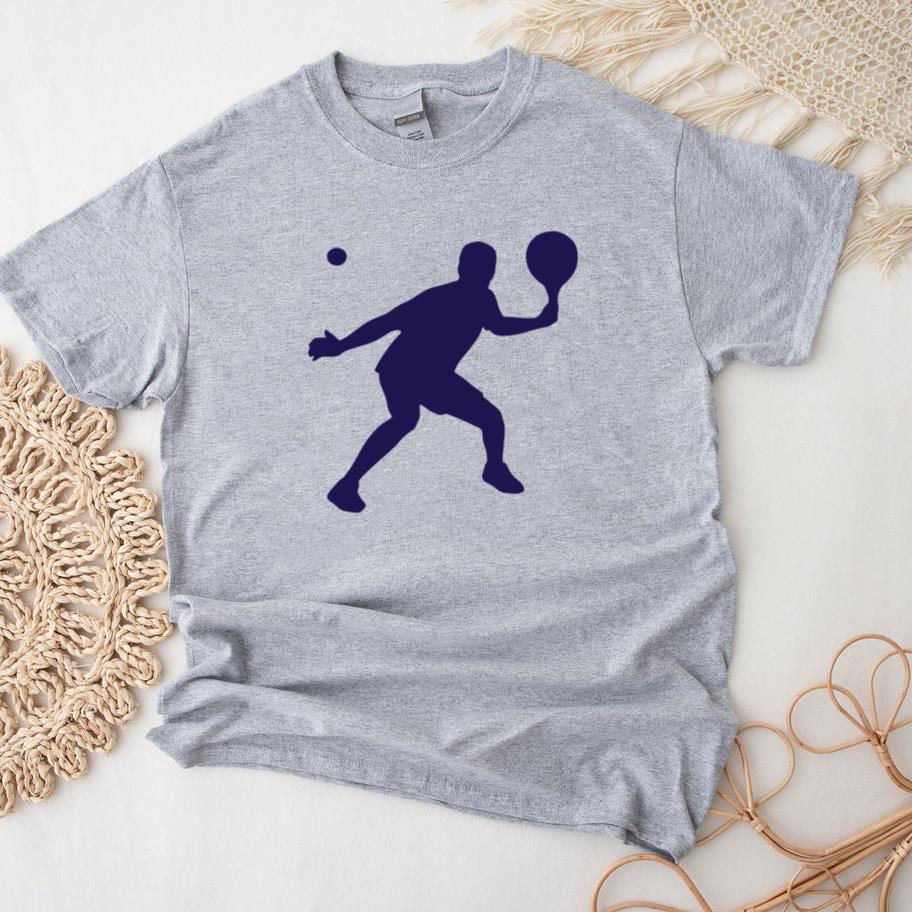 Silhouette Of A Man With A Tennis Racket T-Shirt
