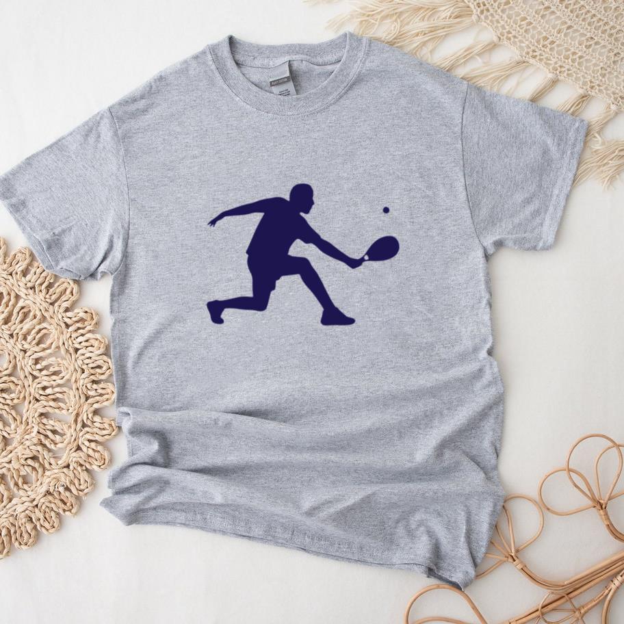 Silhouette Of A Tennis Player Hitting A Ball T-Shirt
