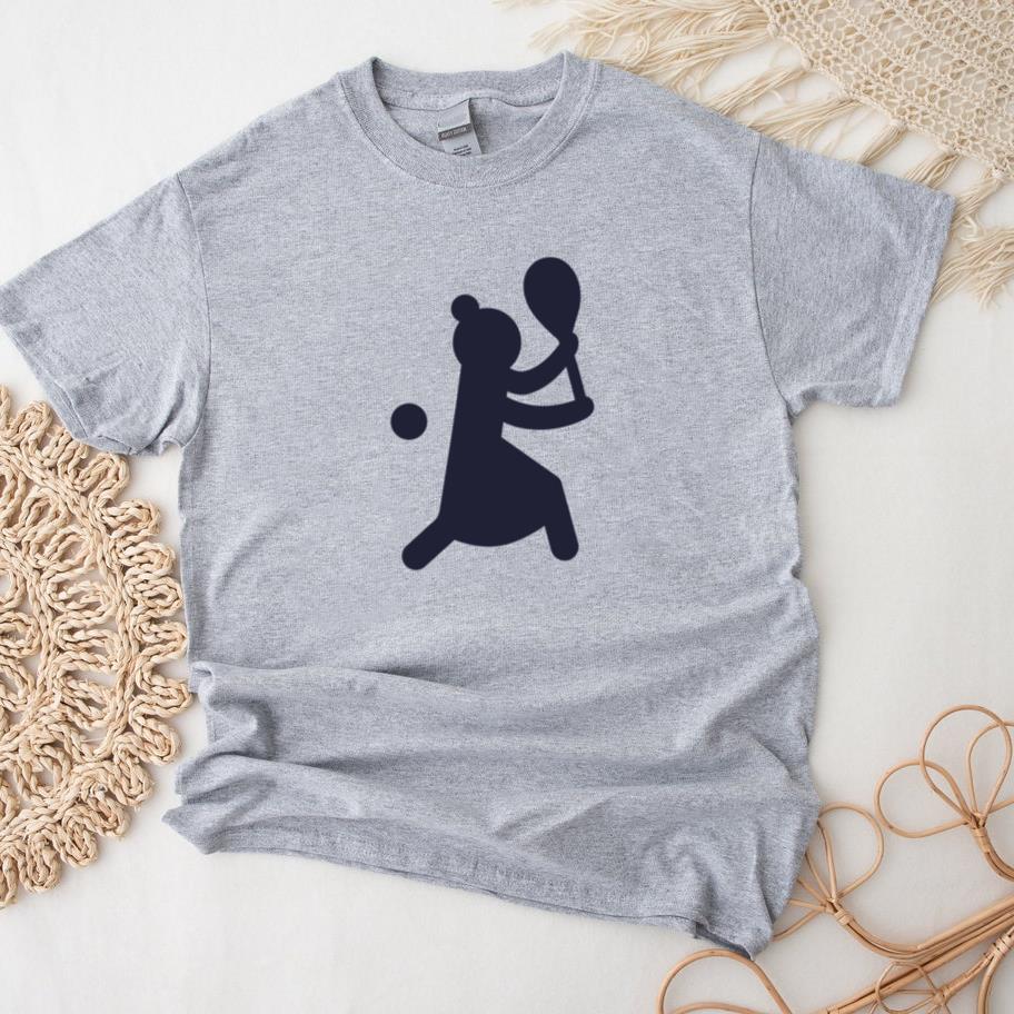 Silhouette Of A Woman Tennis Player Serving T-Shirt