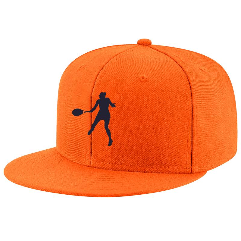 Tennis Player Girl Silhouette Cap